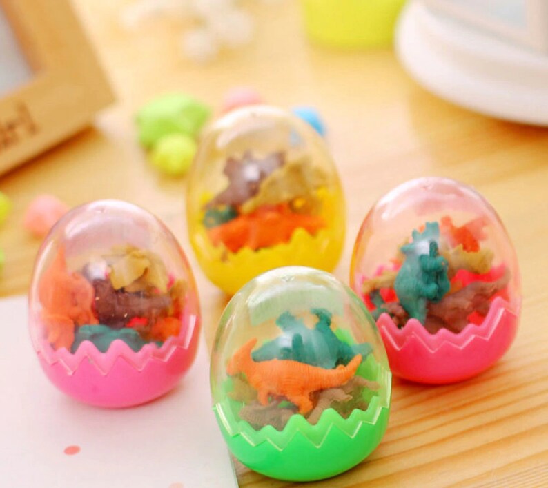 Pack of 7 Mini Dinosaur Erasers Student's Rubber Etsy