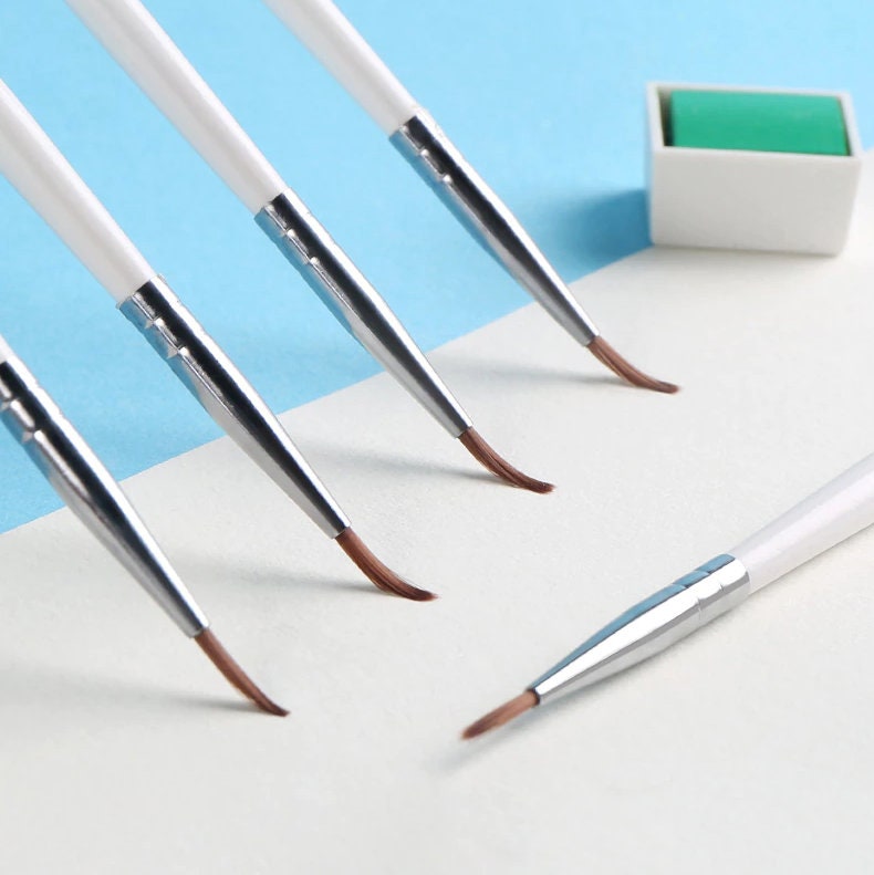 Set of 6 Fine Hand Painted Thin Hook Paint Brush 0 00 000 Etsy