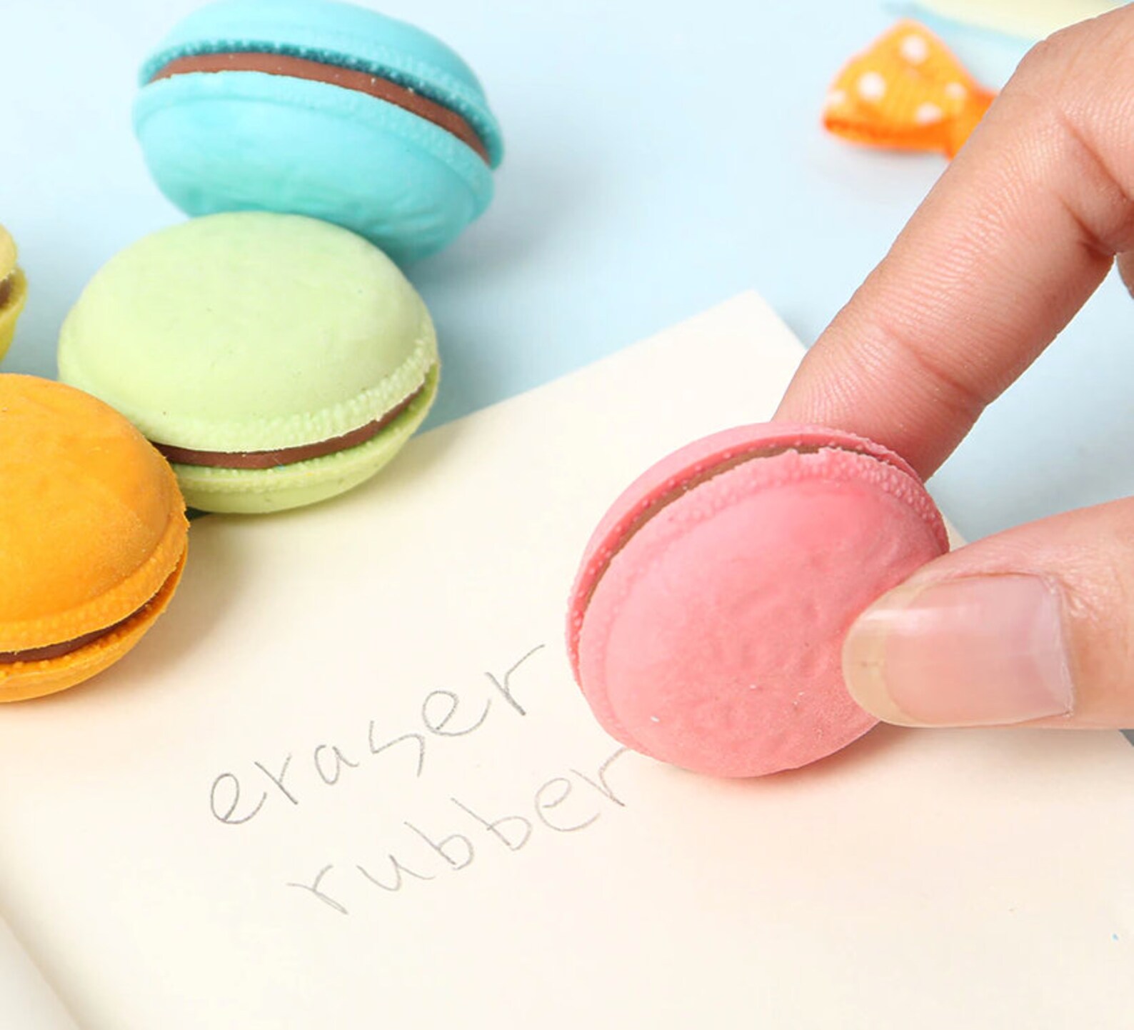 Pack of 5 Cute Candy Colors Erasers Student's Rubber Etsy
