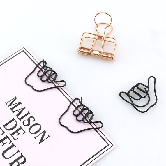 Gift for HimHer Paper Clips Pack of Creative Silver Decorative Binder Clips StudentKid DIY Paper Clips School & Office Supplies