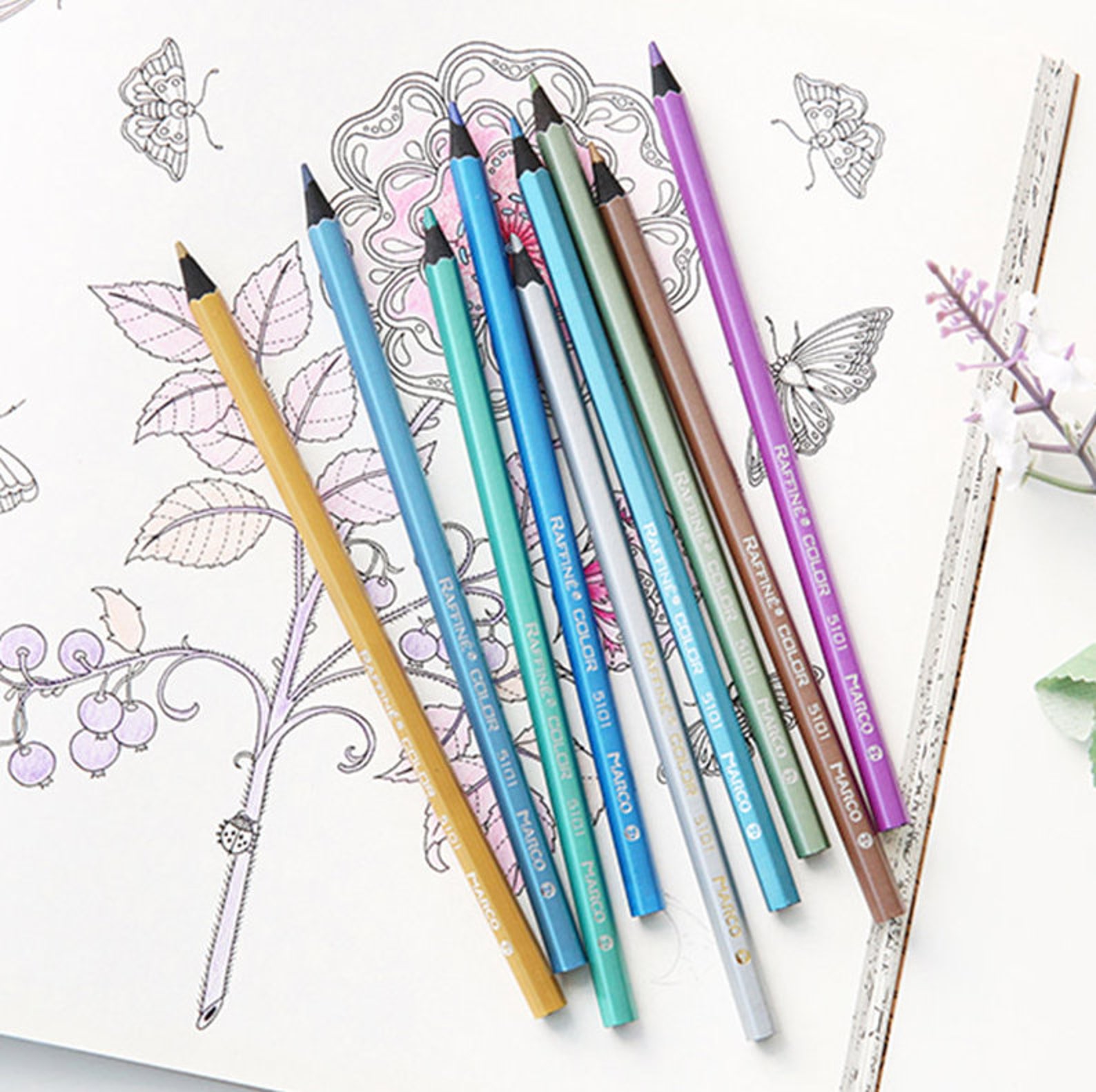 Set of 6/12 Color Metallic Drawing Colored Pencils Artist Etsy UK