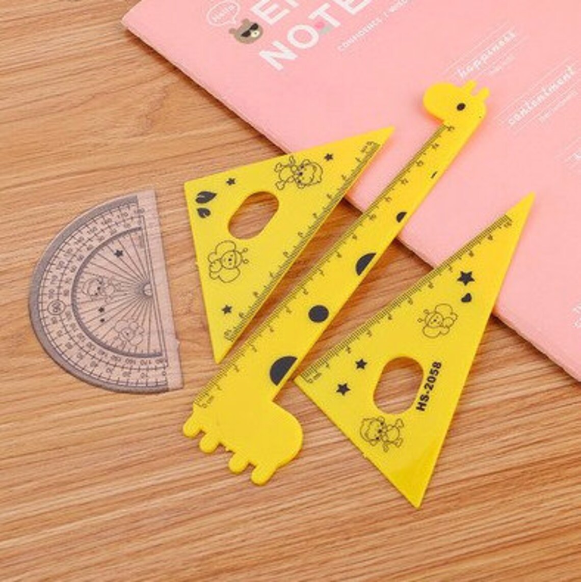 4Pc Giraffe Ruler Set Student's Ruler Scrapbook Etsy
