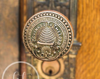Salt Lake Temple doorknob in detail 8x10 photograph