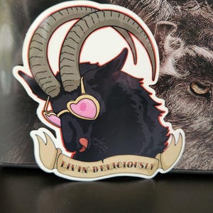 Livin Deliciously Goat Sticker