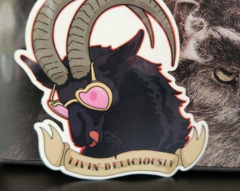 Livin Deliciously Goat Sticker