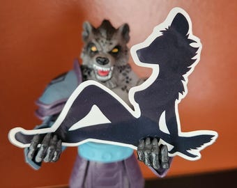 Hyena Babe Furry Sticker