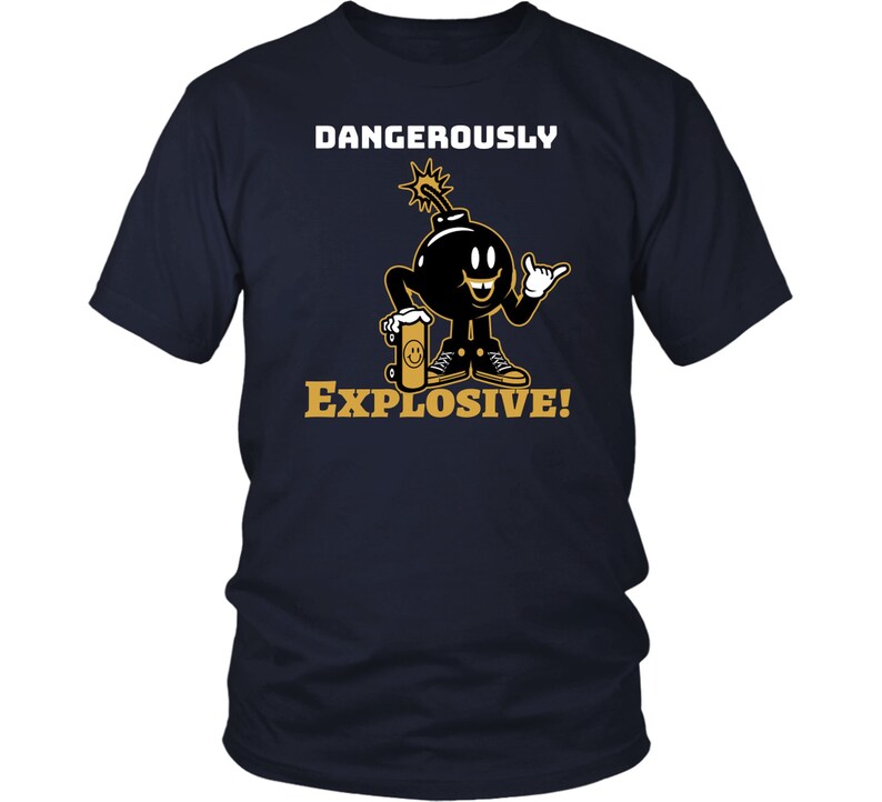 Skater Bomb Funny Fashion Black T-Shirt Shirt Tee Unisex Dangerously Explosive