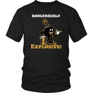 Skater Bomb Funny Fashion Black T-Shirt Shirt Tee Unisex Dangerously Explosive