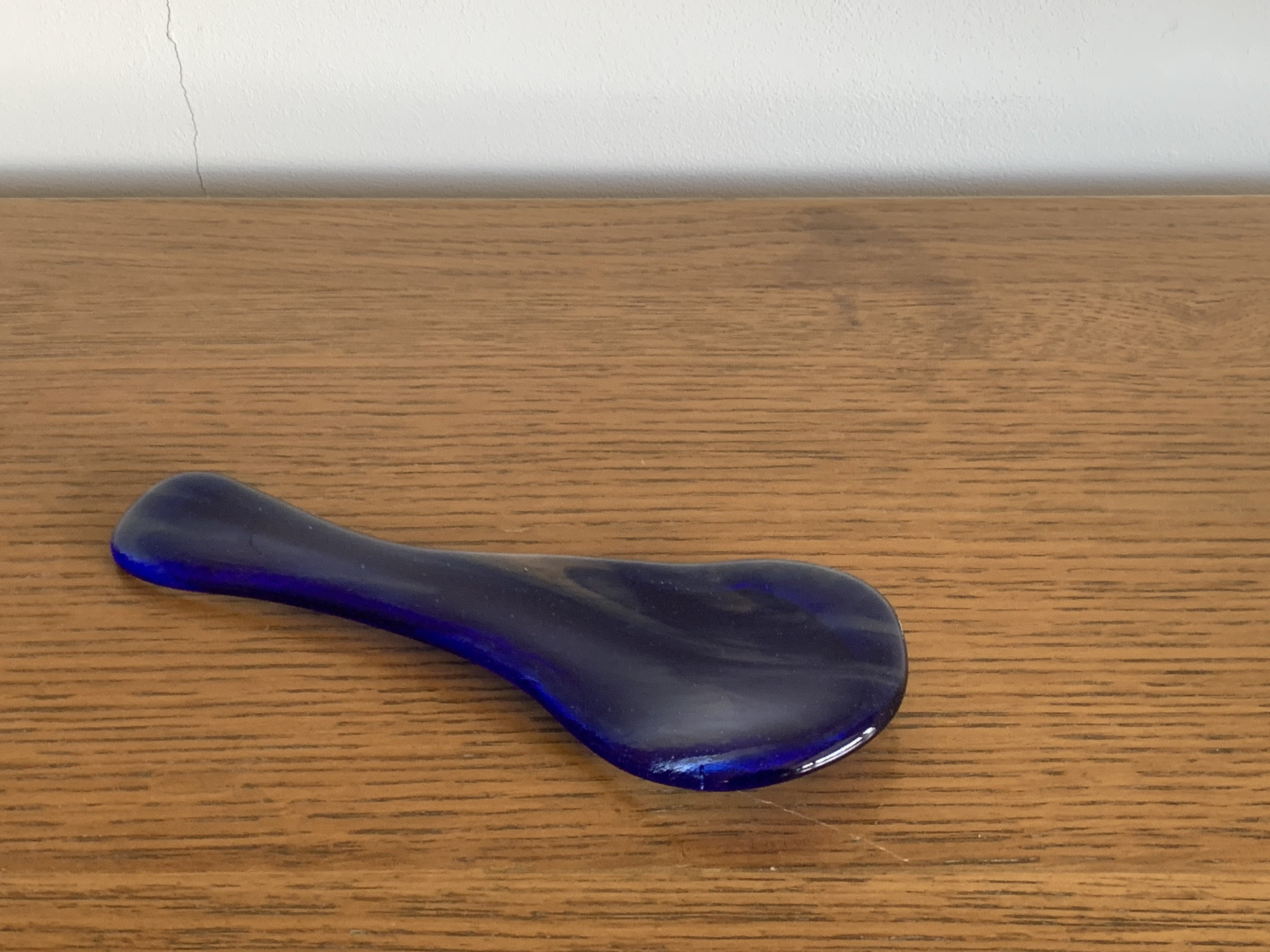 Handmade spoon rest Glass spoon rest Blue spoon rest Etsy