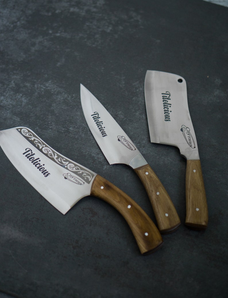 Personalized Butcher Knife Set for Men 3Pcs Etsy