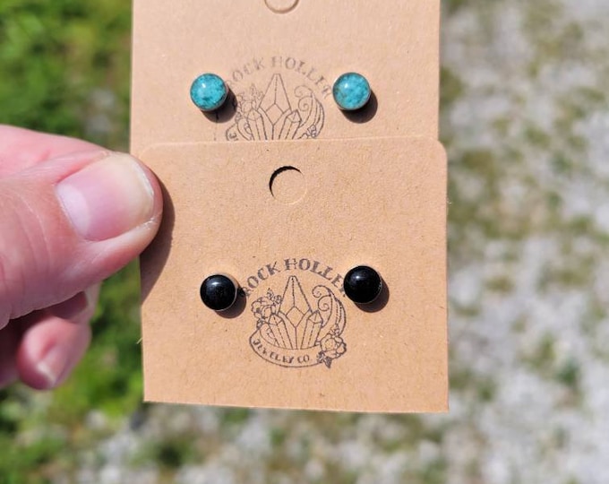 6mm Round Stud Earrings