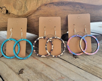 Large Wooden Hoop Earrings