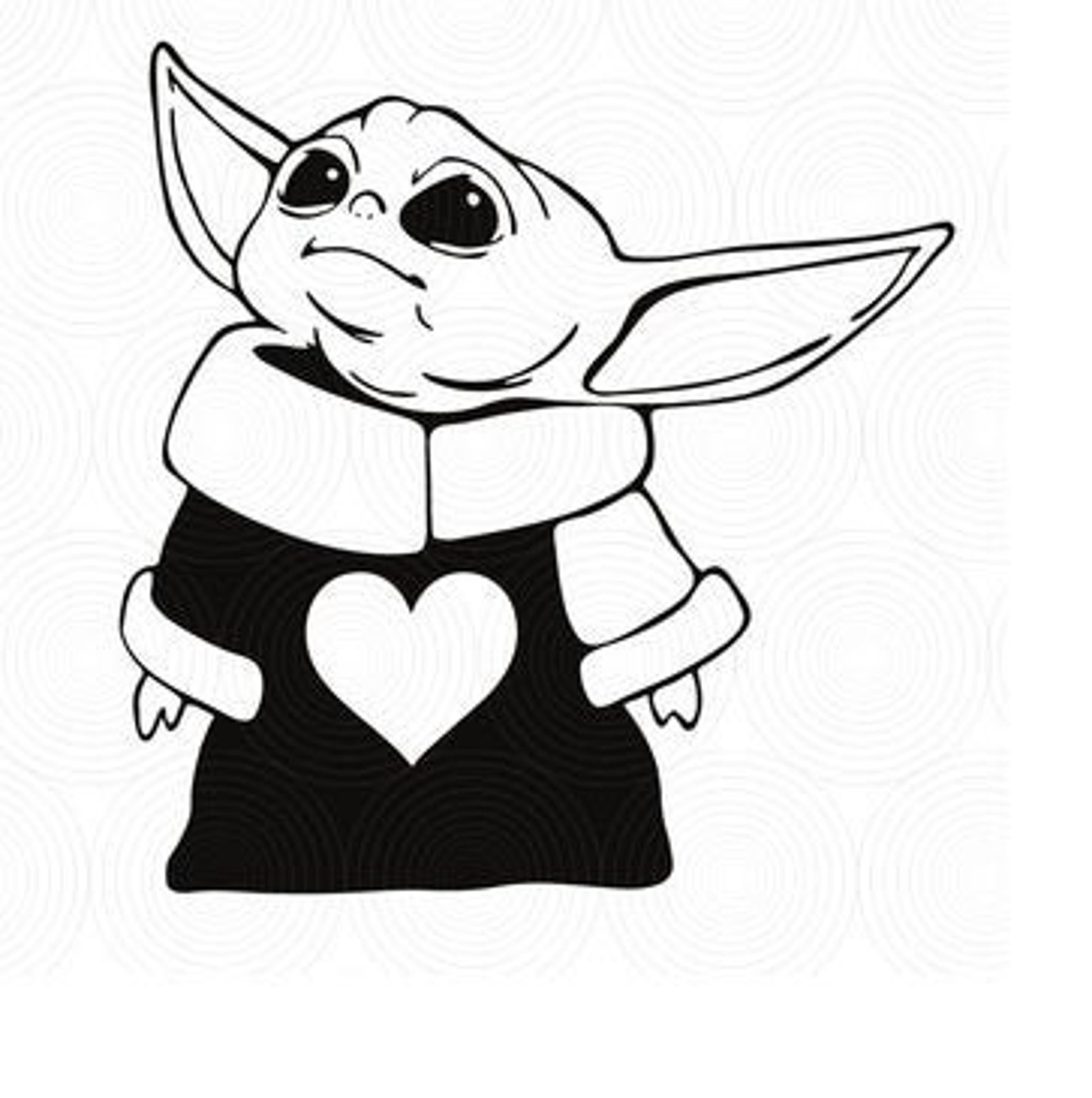 Download Baby Yoda Valentines SVG | Etsy