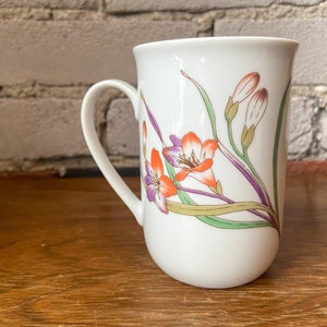 Nature's Gold Becher, Blumenbecher, Lilienbecher, Vintage, Korea, 8oz, Kaffee, Teetasse