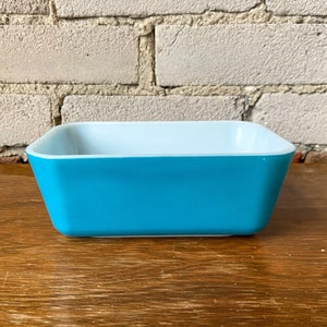 Pyrex 502 Blaue Kühlschrank Vintage Schüssel