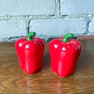 Vintage Hot Red Pepper Solniczka i pieprzniczka