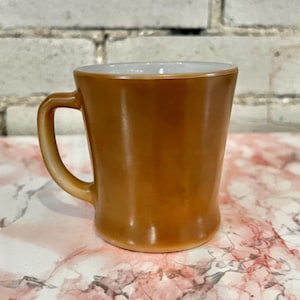 Anchor Hocking, Fire King, Oven Ware, D Handle, Flat Bottom Mug, Vintage Mug