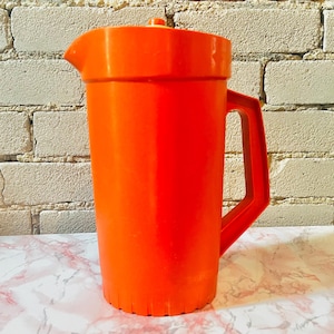 Vintage Tupperware, Vintage Juice Pitcher, Orange Tupperware, Vintage Pitcher, Retro Kitchen