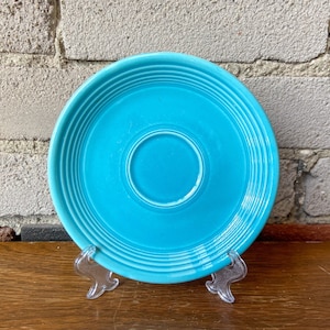 Fiestaware, Blue, Fiesta Dessert Plate, Salad Plate, Vintage, Ironstone Fiestaware, Cake Plate, Homer Laughlin, Ohio, USA, Pottery