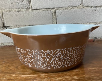Pyrex 475B, Woodland, 2.5 QT, rund, Cinderella Auflaufform