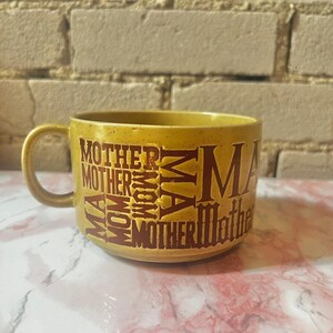 Tazza vintage in gres, versione inglese, ciotola con manico, regalo per mamma, mamma, maman, mere, tazza e molto altro ancora