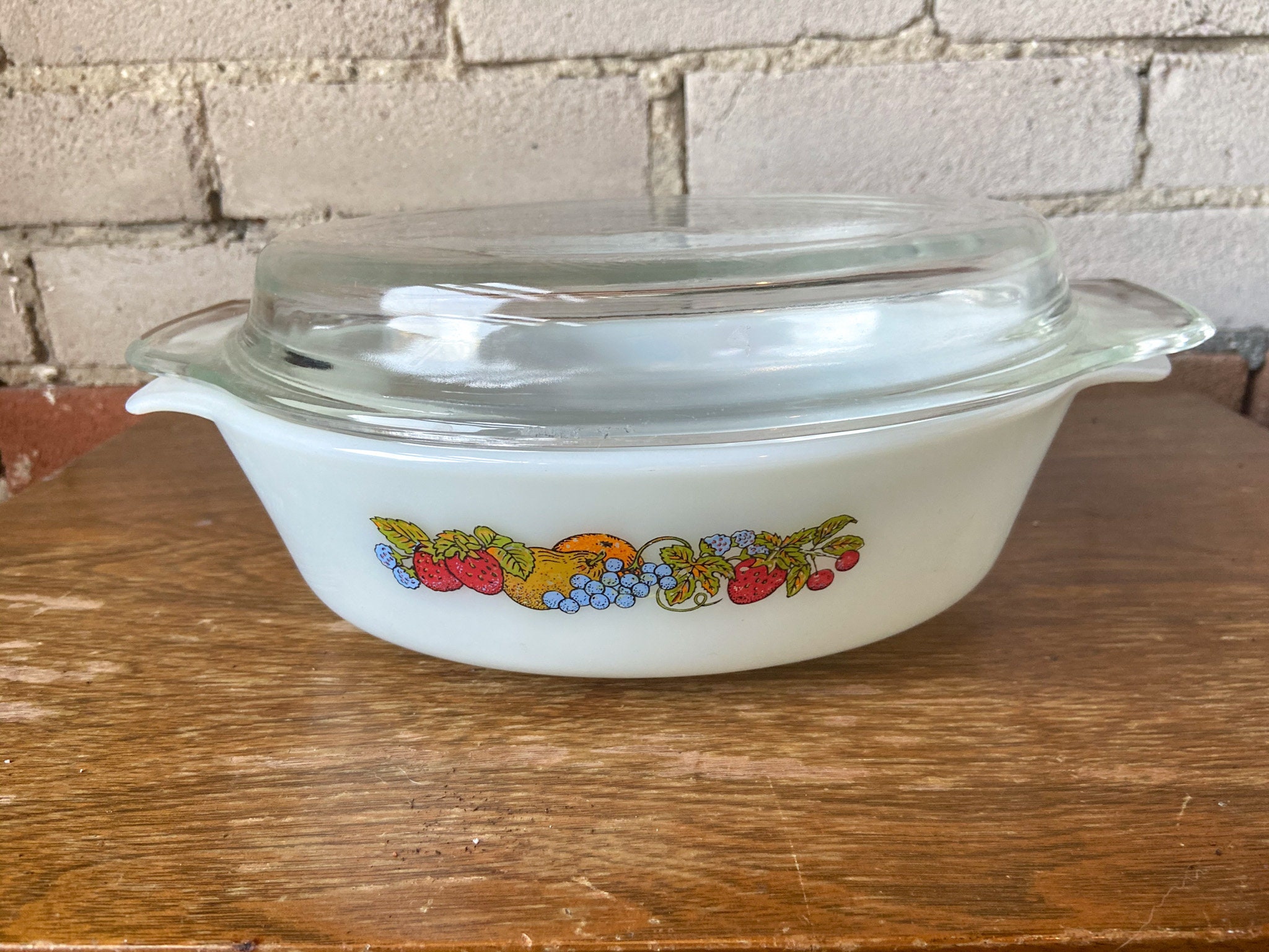 ファイヤーキング　アンカーホッキング社　　　キャセロール　23cm ヴィンテージ ファイヤーキング キャセロール：アンカーホッキング