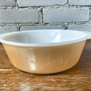 Fire King 447, Peach Lustre, Baking Dish, Anchor Hocking, 1.5. Quart