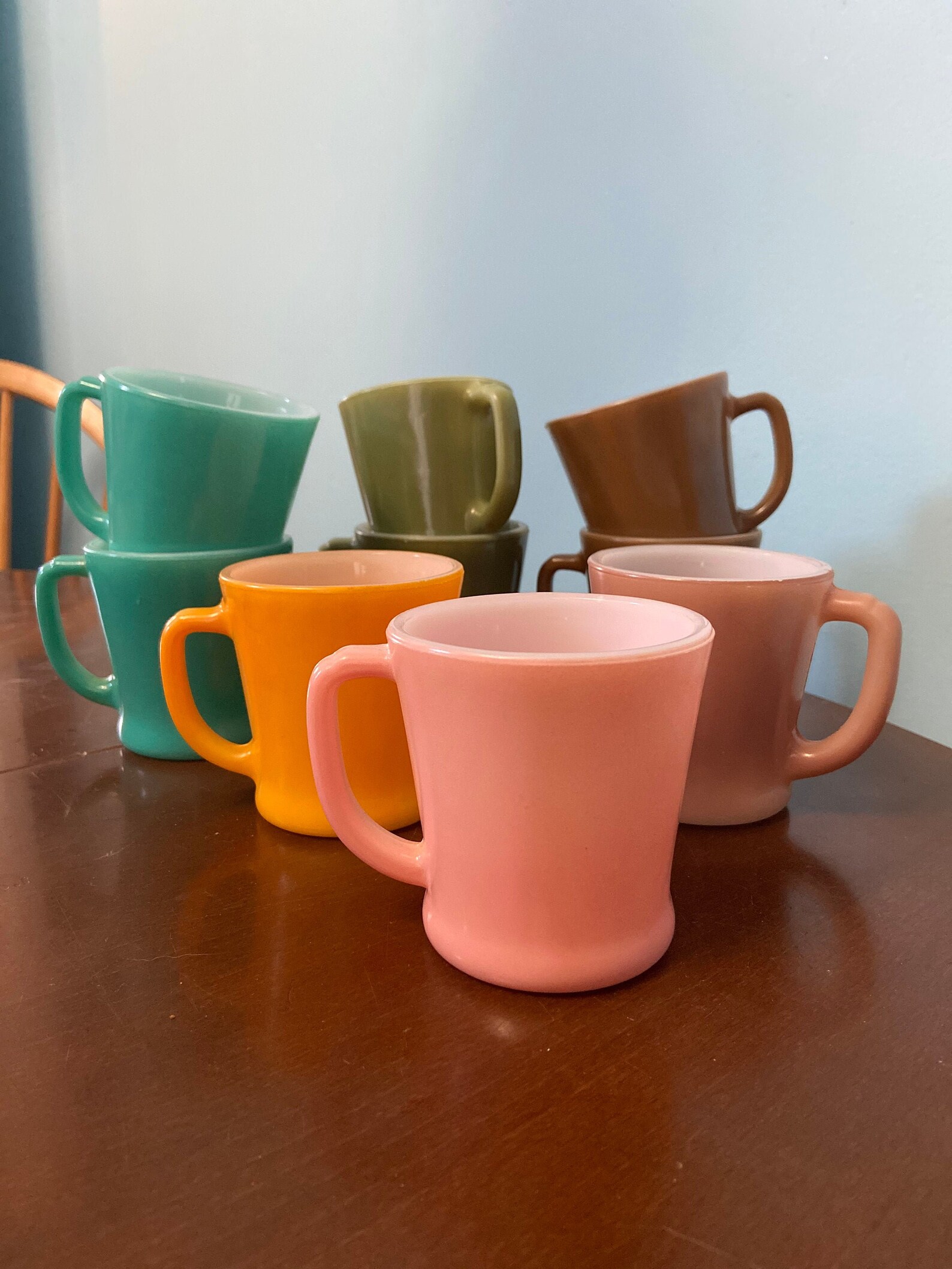 Anchor Hocking Fire King Oven Ware D Handle Flat Bottom Mug Etsy Canada