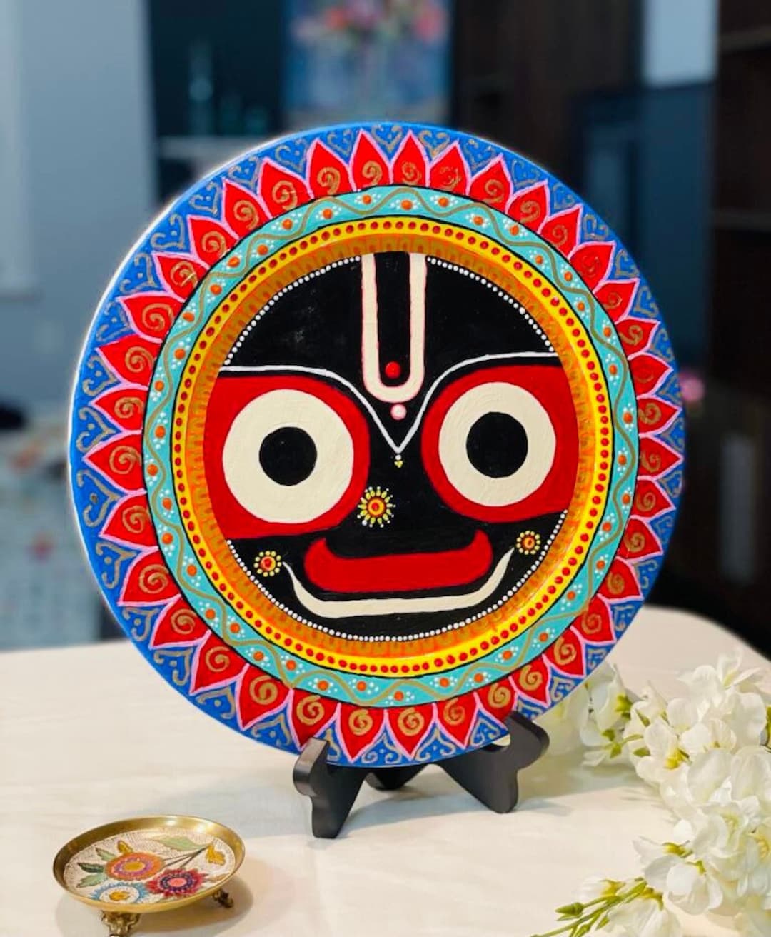 Handpainted Lord Jagannath Pattachitra Painting on Round Etsy