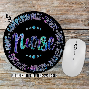 Nurse Mousepad, Nursing Gift, Medical Office Desk, Personalized Mousepad for Nurses, RN Graduation Gift, Nurse Appreciation