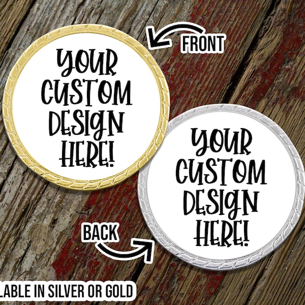 Design Your Own Challenge Coin - Pocket Coin - Emergency Services - First Responder - Personalized Gift - Department Gifts - Company Gift