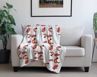 Dalmation Firefighter Plush Velveteen Blanket - Plush Throw
