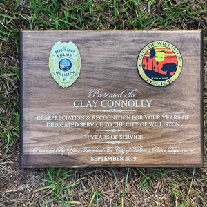 Retirement Plaque - Retirement Gift - Years of Service - Thank you Sign - Retirement Sign