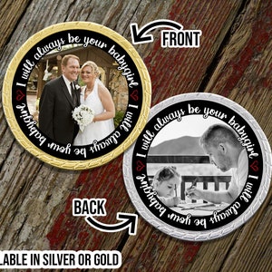 Custom Design Photo Challenge Coin - Father Daughter - Pocket Coin - Emergency Services - First Responder - Personalized Gift
