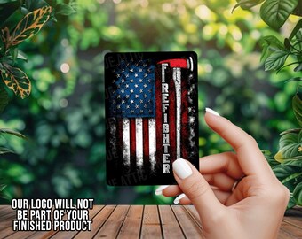 Firefighter Flag Vinyl Decal - Thin Red Line - Fire Department - Firefighter - Window Decal - Car Decal - Window Sticker
