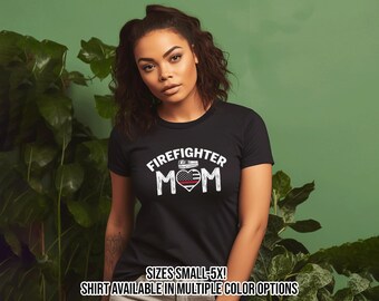Thin Red Line Firefighter Mom TShirt - Firefighter Mother Shirt - Fire Mom Shirt
