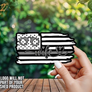 Corrections Officer Wife Thin Line Flag - Corrections Wife - LEO - Vinyl Decal - Window Decal - Car Decal - Window Sticker
