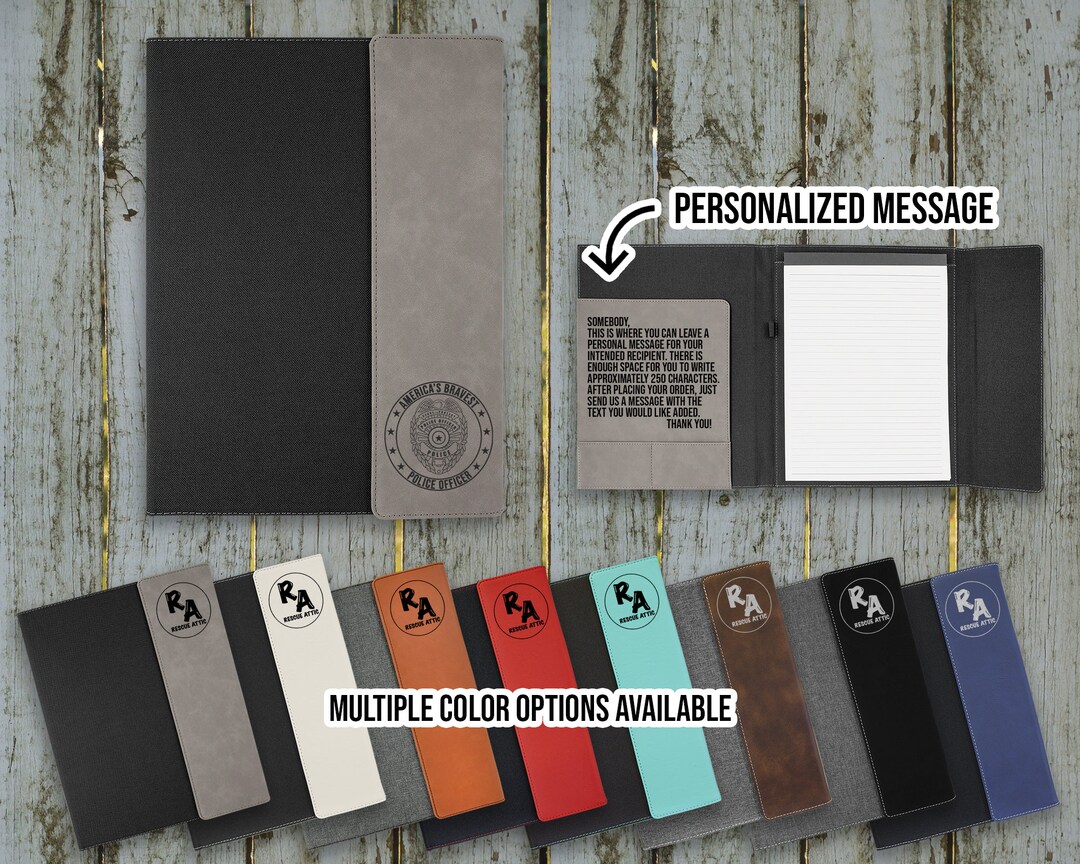 America's Bravest Police Officer Leatherette Portfolio - Faux Leather ...