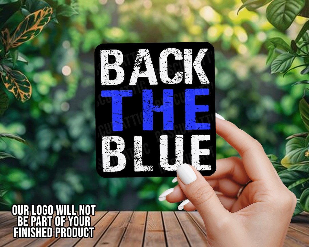 Back the Blue - Police Sticker - Blue Line Decal - Vinyl Decal - Window ...