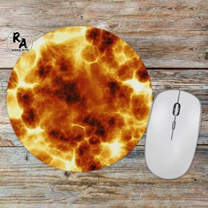 Rolling Fire Firefighter Mousepad – Fireman Gift, Fire Department Desk Accessory, Thin Red Line Office Decor, Fire Academy Graduation Gift