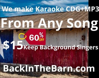 Custom Karaoke Track: CDG+MP3, Any Song