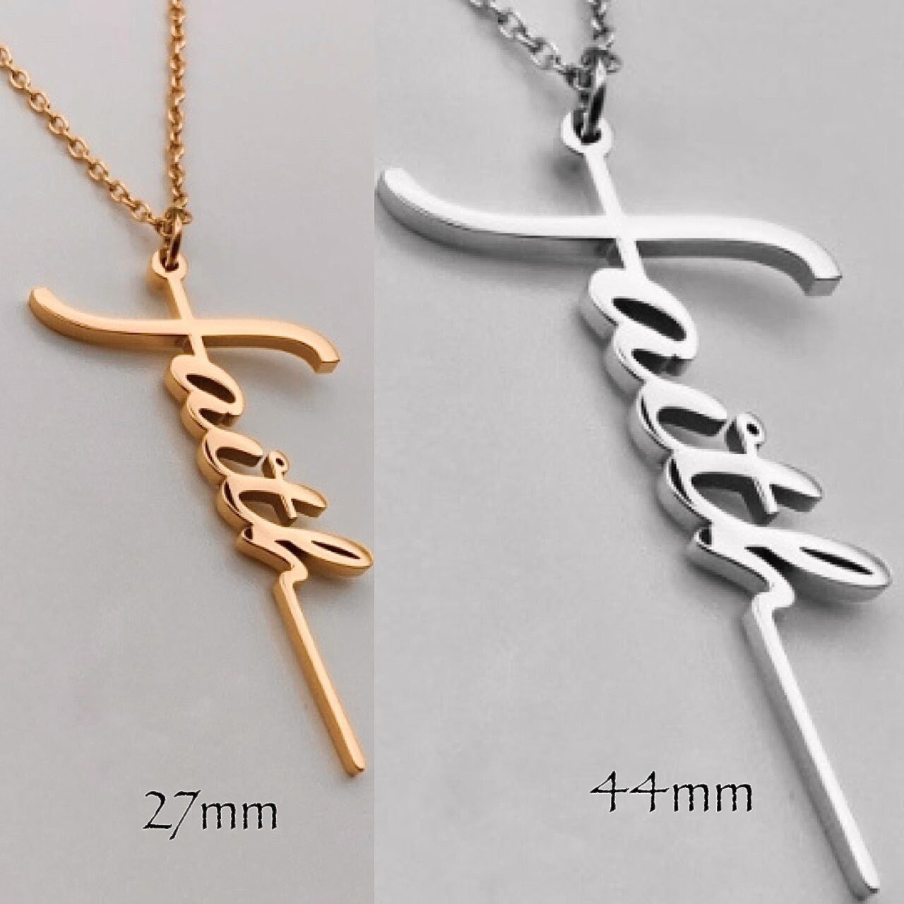 Rose gold deals faith necklace
