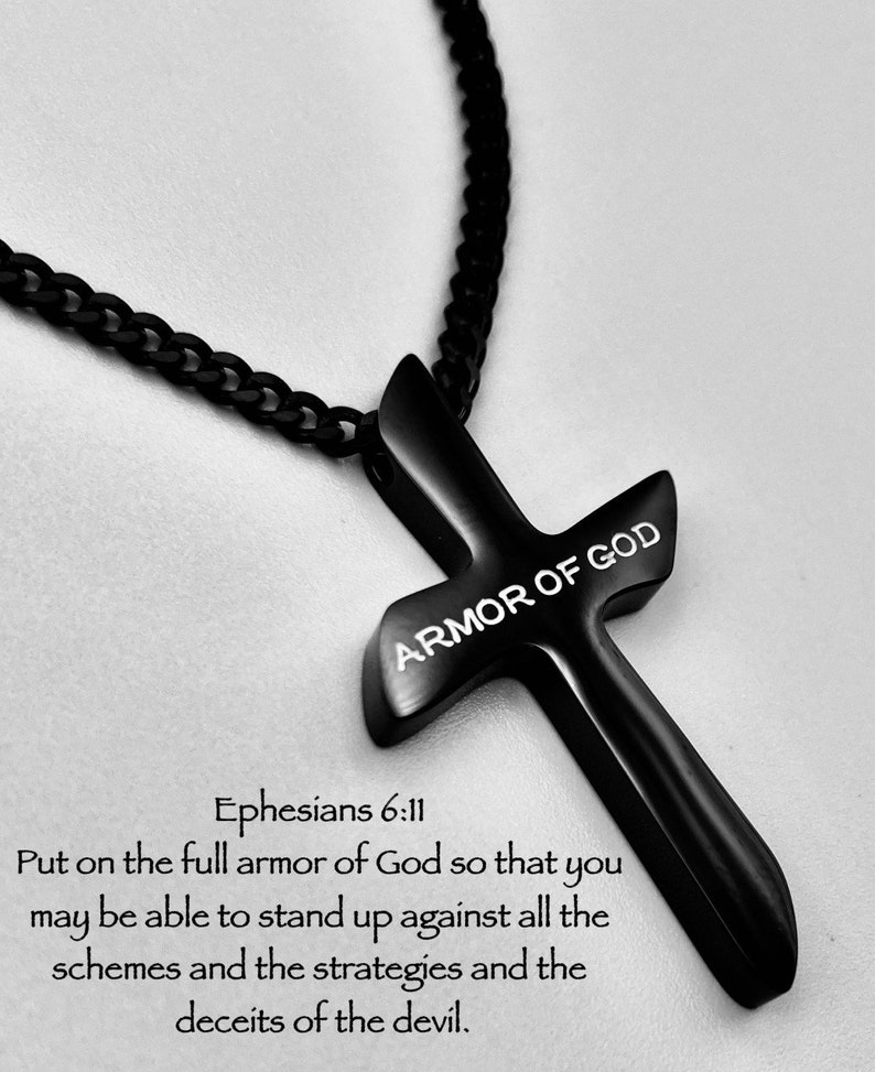 Men's Cross Necklace Religious Men's Giftcross Etsy