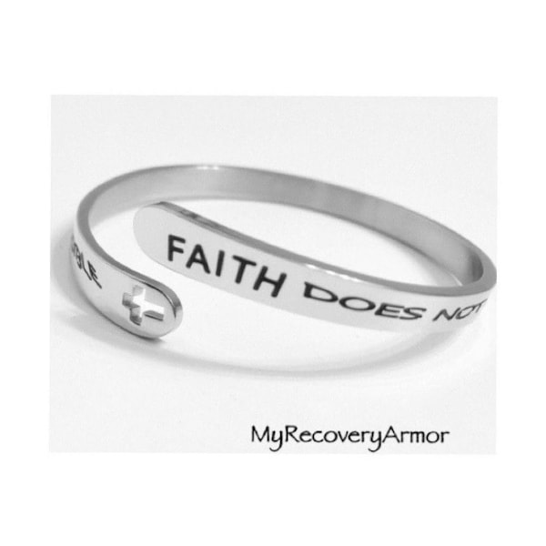 Adjustable Christian woman's cuff bracelet, religious bracelet, cuff bracelet, gift for woman, Christian gift, Luke 1:37, Inspirational gift