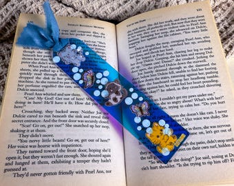 Bubbles, Butterflies & Cats Iridescent Acrylic Bookmark