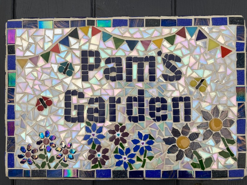 Made to Order House Sign Mosaic House Sign Door Sign Name Etsy