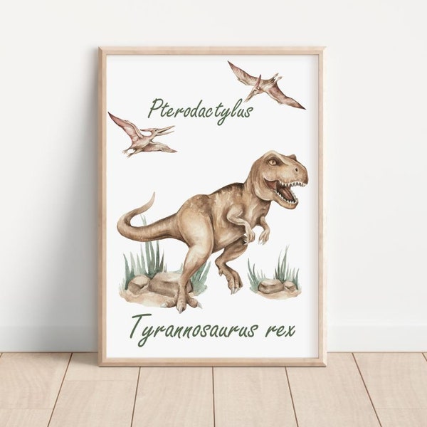 Wall Poster T-rex Dinosaurs Decoration