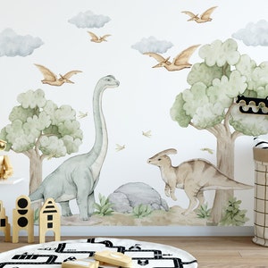 Wall stickers DINOSAURS brontosaur XL for kids t-rex dinosaur on the wall