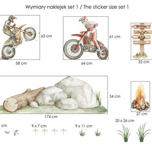 Motorfietsen CROSS muurstickers voor jongenskamer, bossticker, kinderkamer wanddecoratie afbeelding 6