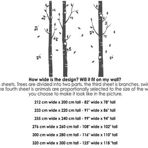 LAS wall stickers forest deer trees squirrel owl image 5